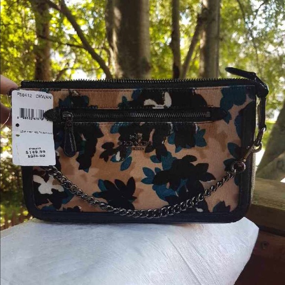 COACH NOLITA LEAF PRINT CALF HAIR BAG 58412 - Picture 2 of 9